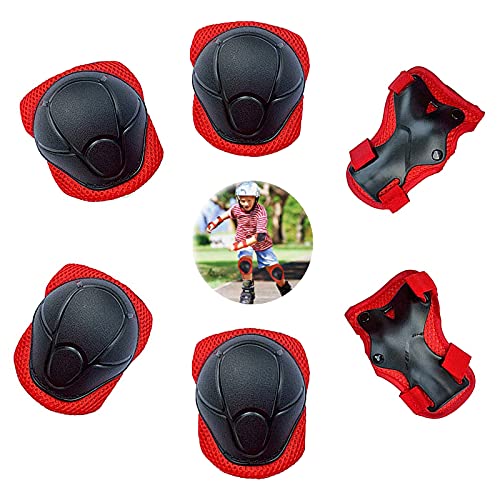 Set de Protección De Muñeca Equipo de Protección 6 En 1 Rodilleras Ajustables para Niños Juego de Protecciones Infantil Protección Infantil para Material Deportivo para Patinaje Ciclismo Patinaje 6pcs