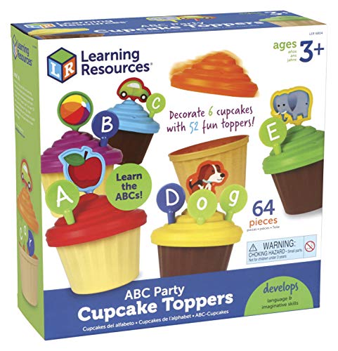 Set para decorar cupcakes con las letras del abecedario de Learning Resources