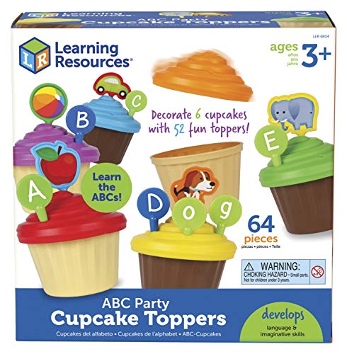 Set para decorar cupcakes con las letras del abecedario de Learning Resources