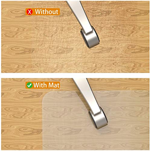 seveni Protector de Suelo de Arañazos, Protector de Piso para Pisos de Madera Dura, Laminado, Parquet, Baldosas Alfombrilla para Silla para Suelos Duros 0.5MM(70x80cm/27.56x31.5in)