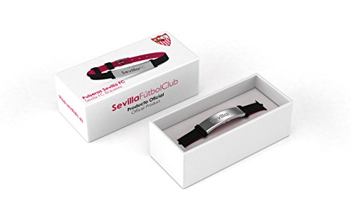 Sevilla FC - Pulsera Fashion Negra Ajustable para Hombre, Mujer y Niño | Pulsera Sevillista de Silicona y Acero Inoxidable