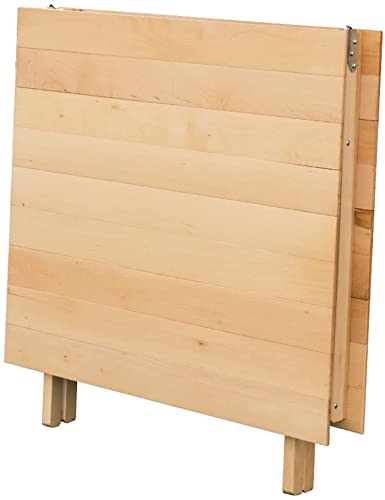 SF SAVINO FILIPPO Mesa plegable de madera de haya natural de 70 x 140 cm para camping o casa