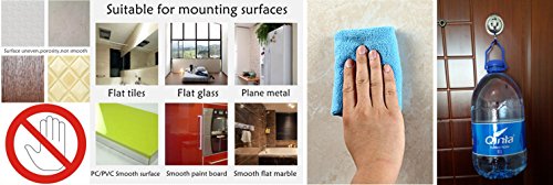 SFTlite 2 Pcs Fuerte de Pared Ganchos de Succión Para Cocina Y Baño Resistente Holding Hasta 6.8Kg - Ventosa Gancho Vacío Abrigos Ganchos Ventana Toallas de Abrigos de Tapas de Ducha Soporte-Cromado