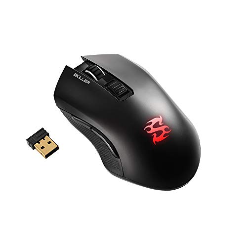 Sharkoon SGM3 - Ratón Gaming Óptico Inalámbrico, 6000 DPI, 7 Botones, Negro