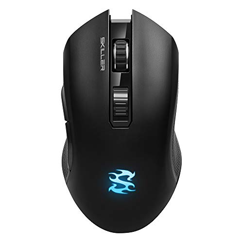 Sharkoon SGM3 - Ratón Gaming Óptico Inalámbrico, 6000 DPI, 7 Botones, Negro