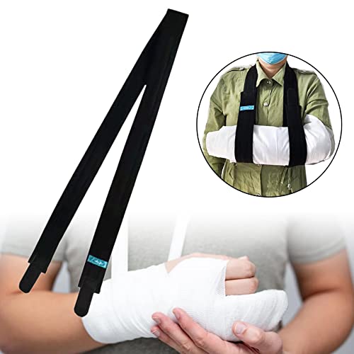 sharprepublic Cabestrillo de brazo ajustable Cabestrillo ligero Brazo izquierdo o derecho Inmovilizador de correa de hombro para dislocación Sueño roto - NEGRO, METRO