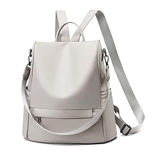 shepretty Bolso Mochila Cuero Mujer Casual Antirrobo Bolso de Mano, 6766Gris