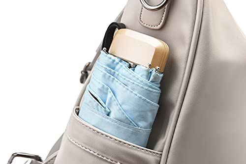 shepretty Bolso Mochila Cuero Mujer Casual Antirrobo Bolso de Mano, 6766Gris