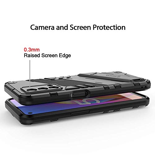 SHIEID Funda para OPPO Find X3 Lite/Reno5 K Case,OPPO Find X3 Lite/Reno5 K Estuche Robusto TPU/PC Cubierta de Armadura híbrida de Doble Capa, Case para OPPO Find X3 Lite/Reno5 K-Negro