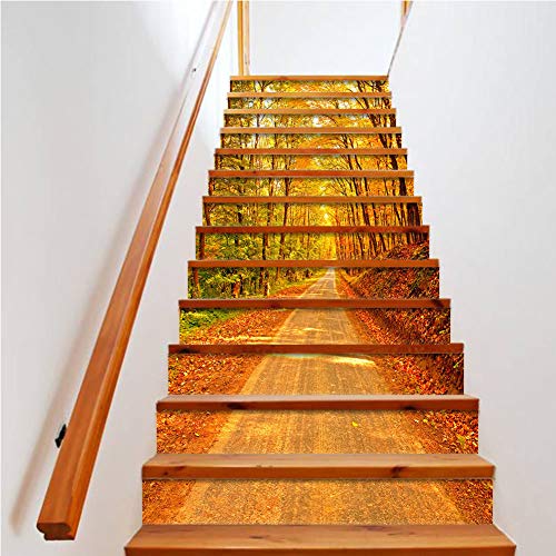 SHULI Pegatinas de Escalera 3D Pegatinas de elevadores de Escalera extraíbles Autoadhesivas de Carretera pequeña Pegatinas para decoración del hogar 13 Piezas