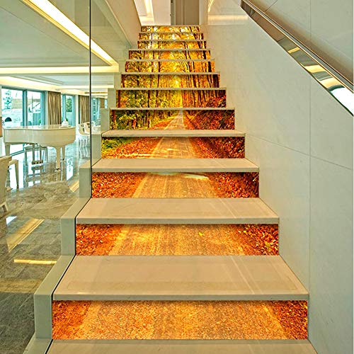 SHULI Pegatinas de Escalera 3D Pegatinas de elevadores de Escalera extraíbles Autoadhesivas de Carretera pequeña Pegatinas para decoración del hogar 13 Piezas