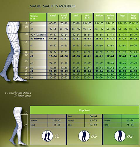 sigvaris Medias de compresión sigvaris Magic 2 AG Schenkel Medias normal grano de adhesión de borde One Size