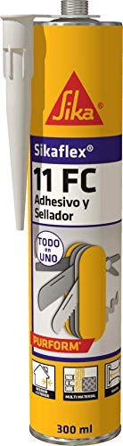 Sikaflex 11 FC Purform, Negro, Masilla adhesivo multiusos, junta y pegamento, Sellador poliuretano multisoportes, interior y exterior, 300 ml