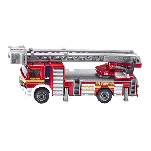 siku 1841 Camión de bomberos con escalera giratoria, Escalera móvil, 1:87, Metal/Plástico, Rojo