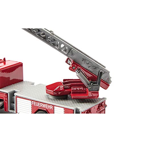 siku 1841 Camión de bomberos con escalera giratoria, Escalera móvil, 1:87, Metal/Plástico, Rojo