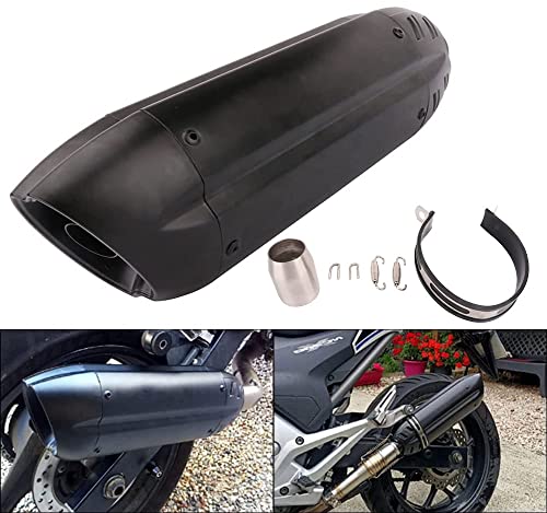 Silenciador de escape para motocicleta - Tubo de escape de entrada corto universal de 38-51MM con DB Killer extraíble para GY6 ATV Scooter Dirt Pit Bike Ninja Yamaha BMW DUCATI KAWASAKI SUZUKI