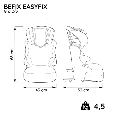 Silla de coche BEFIX easyfix con fijación isofix - grupo 2/3 (15-36kg) - Nania (Silver)