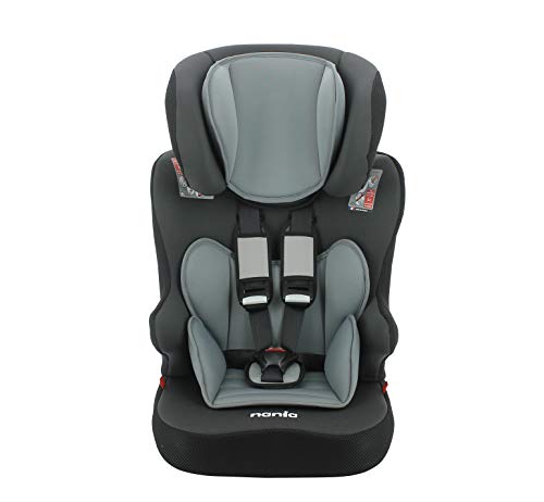 Silla de coche para Bebe elevador avec harnais RACER grupo 1/2/3 (9-36kg) con proteccion lateral -Nania Access gris