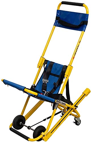 Silla De Escalera Plegable Camilla De Escalera Para Subir Ascensor De Rescate De Emergencia Ambulancia Bombero Ascensor De Evacuación Silla De Escalera Operación Para Una Sola Persona-Amarillo Azul (