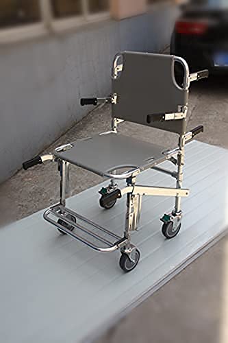 Silla De Escalera Portátil, Silla De Evacuación De Lujo De 4 Ruedas, Traslado De Pacientes De Emergencia Médica, Elevador De Silla De Escalera Plegable para Transporte De Ambulancia, Capacidad De Car