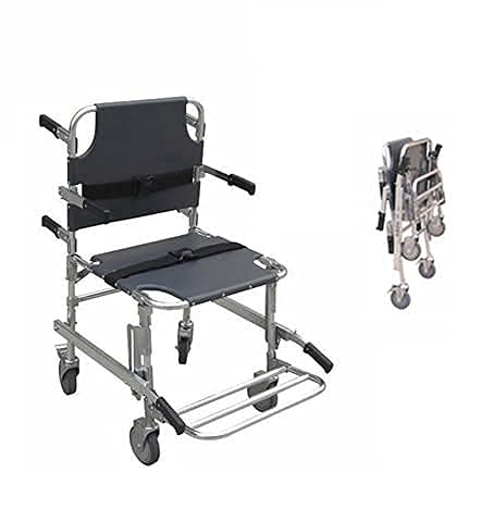 Silla De Escalera Portátil, Silla De Evacuación De Lujo De 4 Ruedas, Traslado De Pacientes De Emergencia Médica, Elevador De Silla De Escalera Plegable para Transporte De Ambulancia, Capacidad De Car