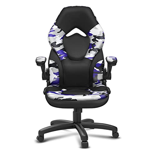 Silla de Escritorio, Silla Gaming, Silla Gamer, Silla de Oficina Ergonómica, Altura Ajustable Azul Camuflaje