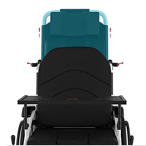 Silla de Ruedas, Asiento Ancho, Plegable, Ligero, autopropulsado, reclinable, portátil con reposapiernas, Asistente de Frenos, Silla