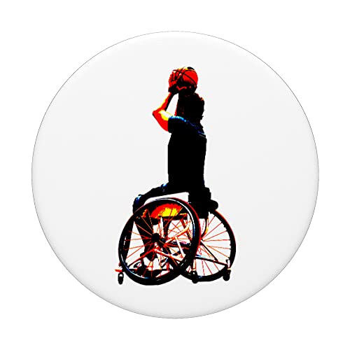 Silla de ruedas baloncesto deporte PopSockets PopGrip Intercambiable