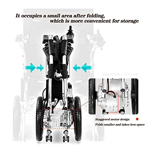 Silla De Ruedas Ligera, Plegable, Eléctrica, Para Discapacitados, Carrito Plegable, Scooter Para Discapacitados, Capacidad De Acción Compensatoria, Silla Eléctrica, B, 6Ah, Vida Interesante (B 26Ah)