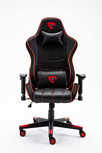 Silla Gaming RGB. Silla Escritorio con Luces LED. Silla butaca Gaming RGB. Sillon Gamer, computadora con Luces LED (WT-34 ROJA Edge)