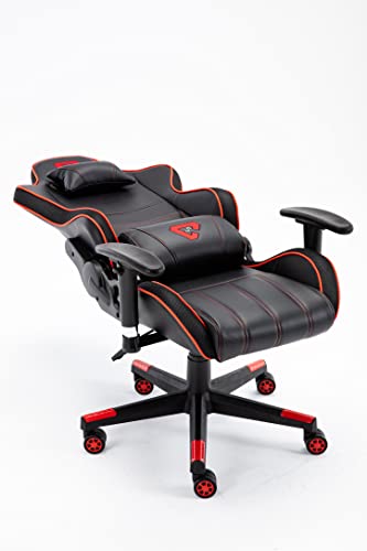 Silla Gaming RGB. Silla Escritorio con Luces LED. Silla butaca Gaming RGB. Sillon Gamer, computadora con Luces LED (WT-34 ROJA Edge)