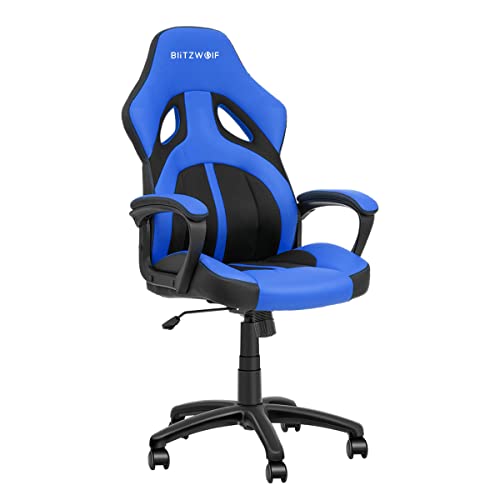 Silla Gaming, Silla Gamer, Silla de Ordenador Ergonómica, Altura Ajustable Azul_1