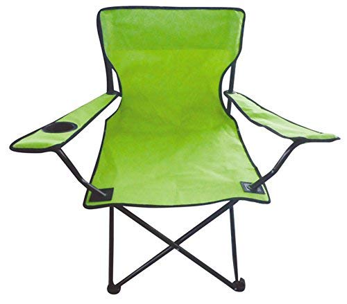 Silla plegable de camping, silla de pesca, con posavasos, lime-grün