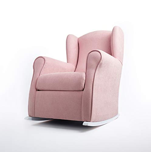 Sillón lactancia mecedora para dar el pecho, tamaño reducido (96 * 74 * 77 cm) Color rosa