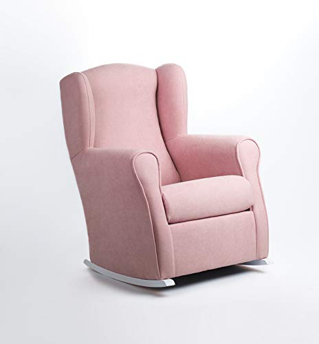 Sillón lactancia mecedora para dar el pecho, tamaño reducido (96 * 74 * 77 cm) Color rosa