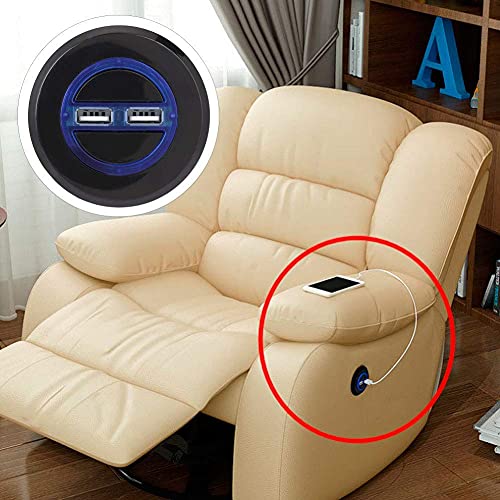 Sillón Reclinable Eléctrico Botón de Reemplazo del Sofá, Silla Elevadora Auricular de Control Manual Control Remoto con Cable USB Dual Reparación de Sofá Eléctrico Interfaz de Carga USB Doble Redo