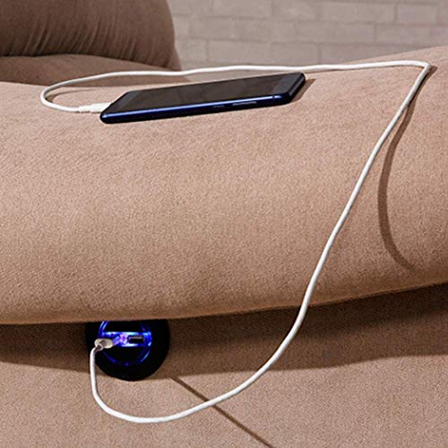 Sillón Reclinable Eléctrico Botón de Reemplazo del Sofá, Silla Elevadora Auricular de Control Manual Control Remoto con Cable USB Dual Reparación de Sofá Eléctrico Interfaz de Carga USB Doble Redo