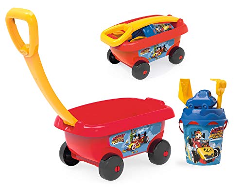 Simba- Autre and The Roadster Racers Carrito de Playa Mickey Mouse con Cubo y Accesorios, 44 cm, Color Otro (867003)