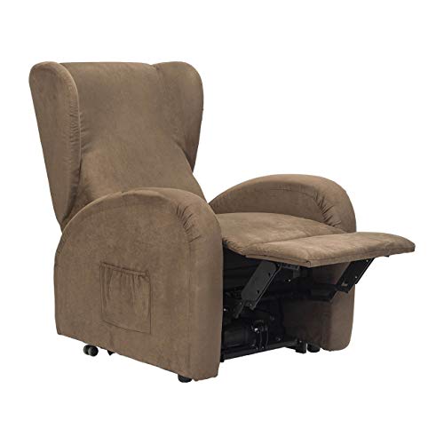 SIME - Sillón Levanta Personas combina con Motor de inclinación 1 Lola-1 M-MIBRO Brown Microfibra CE Medical