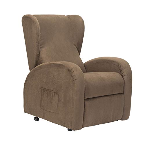 SIME - Sillón Levanta Personas combina con Motor de inclinación 1 Lola-1 M-MIBRO Brown Microfibra CE Medical