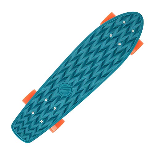 Skateboarding Tabla De Peces Pequeños Monopatín Callejero Scooters De Cuatro Ruedas para Niños Y Niñas Principiantes Soporte De Carga 100 Kg con Superficie Antideslizante (Color : Blue)