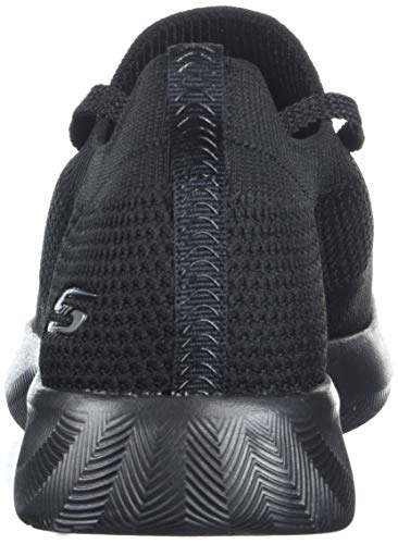 Skechers Bobs Squad 2-Shot Caller, Zapatillas Mujer, Negro (BBK Black Engineered Knit/Trim), 37 EU