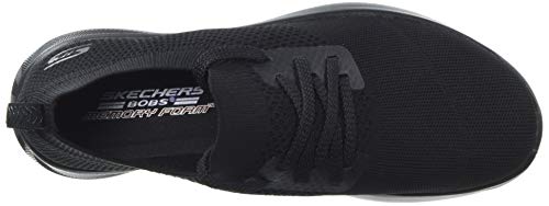 Skechers Bobs Squad 2-Shot Caller, Zapatillas Mujer, Negro (BBK Black Engineered Knit/Trim), 37 EU