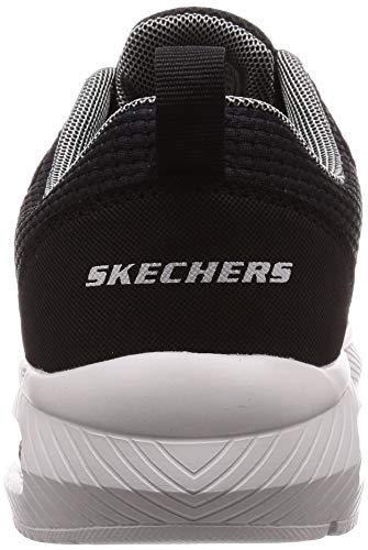 Skechers Dyna-Air-Blyce, Zapatillas Hombre, Negro (BKGY Black Mesh/Synthetic/Black Trim), 45 EU