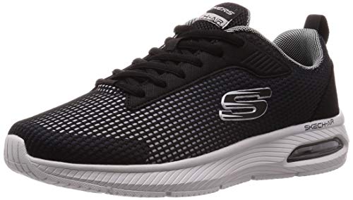 Skechers Dyna-Air-Blyce, Zapatillas Hombre, Negro (BKGY Black Mesh/Synthetic/Black Trim), 45 EU