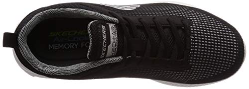 Skechers Dyna-Air-Blyce, Zapatillas Hombre, Negro (BKGY Black Mesh/Synthetic/Black Trim), 45 EU