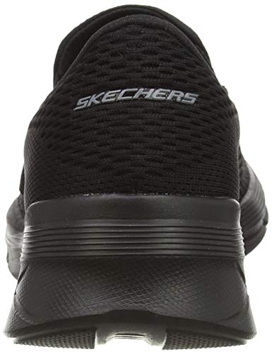 Skechers Equalizer 4.0, Zapatillas sin Cordones Hombre, Azul (Black Engineered Mesh/Black Trim BBK), 42 EU