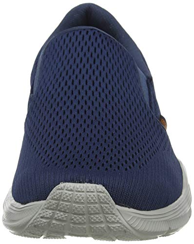 Skechers Equalizer 4.0, Zapatillas sin Cordones Hombre, Azul (Navy Engineered Mesh/Orange Trim Nvor), 42 EU