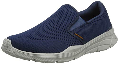 Skechers Equalizer 4.0, Zapatillas sin Cordones Hombre, Azul (Navy Engineered Mesh/Orange Trim Nvor), 42 EU