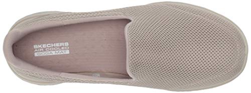 Skechers Go Walk 5 - Zapatillas, Mujer, Beige (Taupe Tpe Black Textile Trim), 38.5 EU